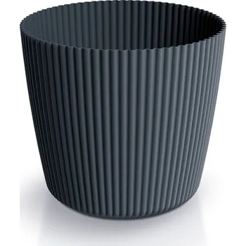 Květináč Květináč MILLA ROND antracitový, varianta 29,2 cm