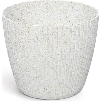 Květináč Květináč LAMIE ECOWOOD bílý, varianta 15,8 cm