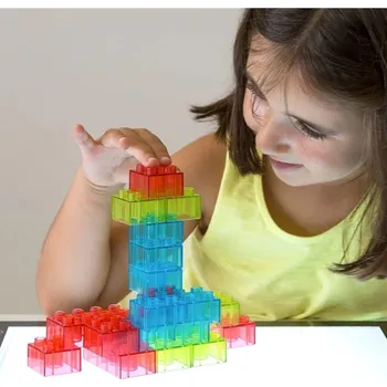 ostatní stavebnice Miniland Průsvitné stavební kostky nejen pro senzorickou hru (55 ks)