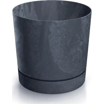Květináč Květináč TUBOS P BETON EFFECT antracitový matný, varianta 33,8 cm