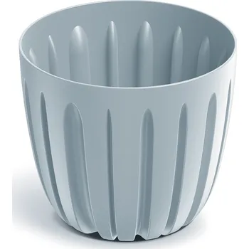 Plastový květináč WARIOS světle šedý, varianta 16,8 cm
