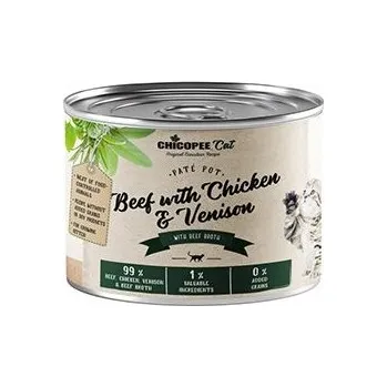 Krmivo pro kočku Chicopee Cat konz. Gourmet Pot PoultryVenison 195g
