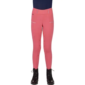 Jezdecké kalhoty QHP Legíny jezdecké Jaily QHP, s gripem, dětské, pink 116