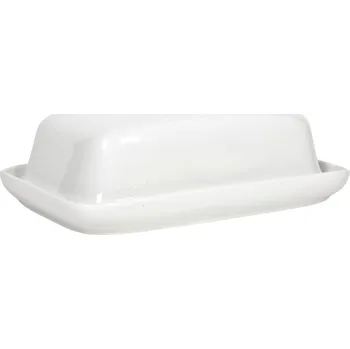 Dóza na potraviny HIT Dóza na máslo keramická bílá 18x13,5x6cm HT-24302136