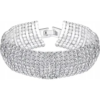 Řetízek Stříbrný náramek na ruku DN21 (Dámský stříbrný náramek na ruku s kamínky)