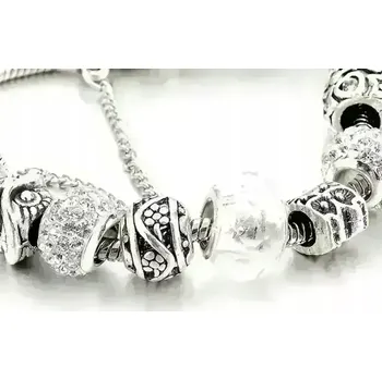 Řetízek Dámský náramek na ruku (Dámský stříbrný náramek kolem ruky - délka 20 cm, šířka přívěsku 1 až 1,4 cm)