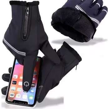 Tachometr Zimní cyklistické rukavice VIBIKE VBK15 (Voděodolné zimní cyklistické rukavice - plyšová podšívka, reflexní prvky)