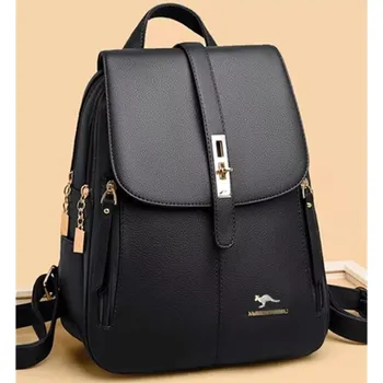 Městský batoh Elegantní dámský batoh DB03 (Černý prostorný dámský batoh v moderním provedení, 32 x 26 x 14 cm)