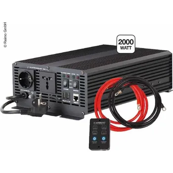 Příslušenství ke karavanu Sinusový měnič 12/230V 2000W, integrovaná nabíječka 15A
