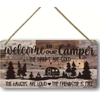 Příslušenství ke karavanu Nápis uvítací s motivem Kamper