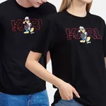 Unisex černé triko Karl Lagerfeld - Disney - Velikost M, Barva Černá 55605 231W1790