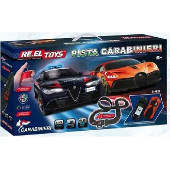 autodráha RE.EL Toys autodráha Alfa Romeo Carabinieri - Bugatti Divo 1:43