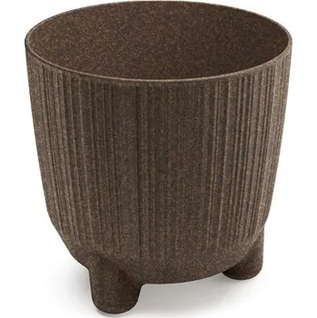 Květináč RYFOS N ECO WOOD kávový odstín matný, varianta 10,7 cm