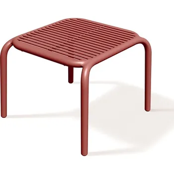 Konferenční stolek Zahradní odkládací stolek BRENES 54,5x53,5x41,5 cm retro červený