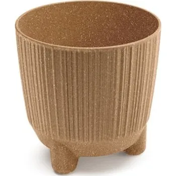 Květináč RYFOS N ECO WOOD hnědý matný, varianta 14,5 cm