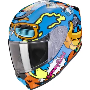 Helma na motorku SCORPION přilba EXO-JNR AIR Fun dětská blue/orange - L
