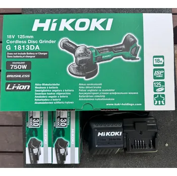 úhlová bruska HiKOKI (Hitachi) Aku sada G1813DAX (Úhlová bruska + akumulátory + nabíječka)