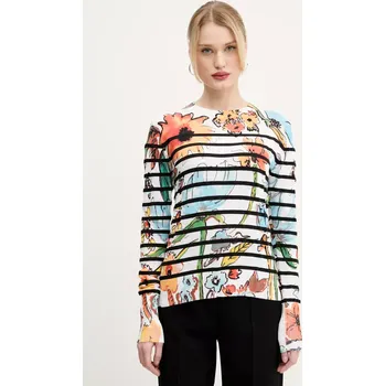 Dámský svetr Svetr Desigual LEKNES dámský, bílá barva, lehký, 25SWJF21 00X, vel. M