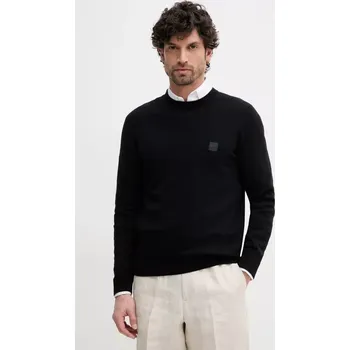 Pánský svetr Svetr z vlněné směsi BOSS Orange Kanovano_S 50527583 černá 99X, vel. M