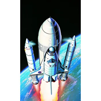 Plastikový model Academy Model Kit vesmír 12707 - 1/288 SPACE SHUTTLE W/BOOSTER ROCKET MCP (1:288)