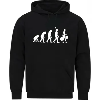 Pánská mikina Pánská mikina Evoluce shopaholika (Velikost: 5XL, Barva: Černá)