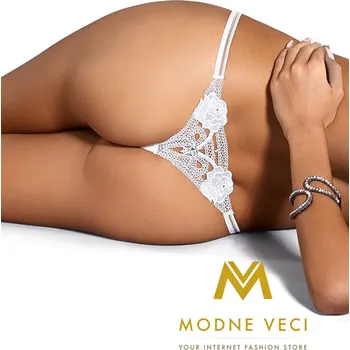 Kalhotky Tanga Róža -Lea white, VELIKOST M