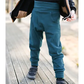 Kojenecké oblečení tmavě zelené bavlněné rostoucí tepláčky