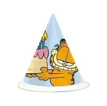Party dekorace Papírové party čepičky Garfield 6 ks