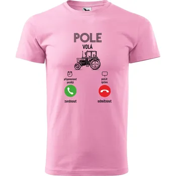 Pánské tričko DOBRÝ TRIKO Pánské tričko s potiskem Pole volá Velikost: XL, Barva: Růžová