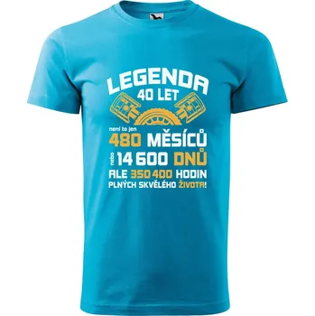 Pánská móda DOBRÝ TRIKO Pánské tričko Není to jen 40 let Velikost: M, Barva: Tyrkysová