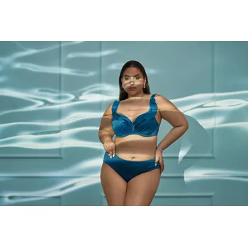 Dámské plavky Dámská plavková podprsenka Ava Azure s volánky, Azure 75G i384_59325095