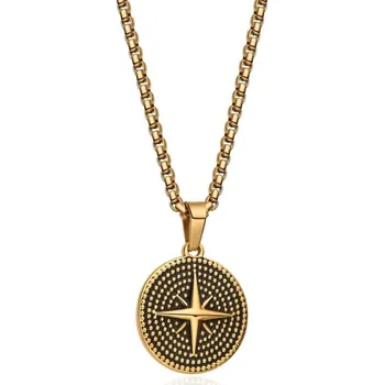 Náhrdelník Diverse Pozlacený pánský náhrdelník z oceli N1000504 + 2 měsíce na vrácení zboží