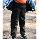 černé softshellové kalhoty se zesílenými koleny