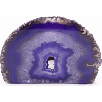 Přírodní kámen Milujeme Kameny Achát - řez - svícen - fialový CHFS8 496674