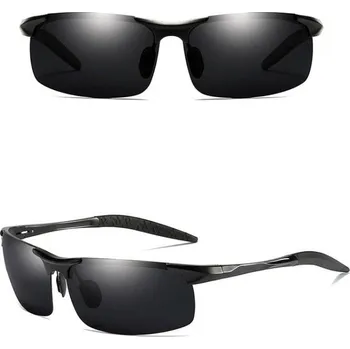 Sluneční brýle J&W hranaté polarizační sportovní brýle Pera černá skla