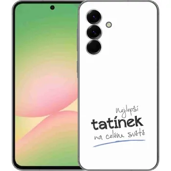 Pouzdro na mobilní telefon Gelový kryt mmCase na Samsung Galaxy A56 5G - nejlepší tatínek 4 bílé pozadí