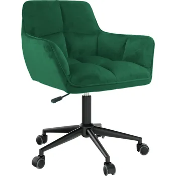 Kancelářské křeslo, smaragdová sametová látka/černá, HAGRID NEW
