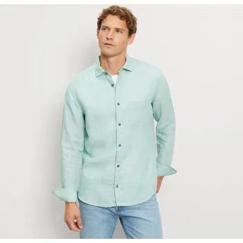Olym pánská košile - 100% len 407074 64 45 Zelená XXL