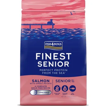 Krmivo pro psa FISH4DOGS Granule velké pro starší psy Finest losos se sladkými bramborami 1,5 kg, 8+