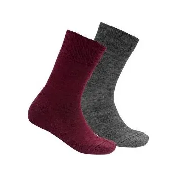 Dětské termo ponožky Devold Daily Merino Medium Sock 2pk Kid 740A BEETROOT MIX červená 28-30 EU