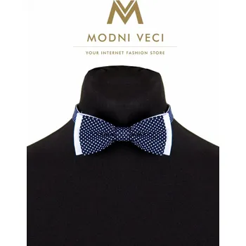 Motýlek Dětský motýlek modro-bílý s puntíky VS-2, VELIKOST UNI