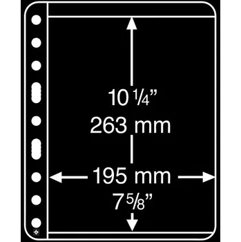 Poštovní známka Leuchtturm VARIO PLUS listy - 1S - černé silné listy (bal. 5 ks)