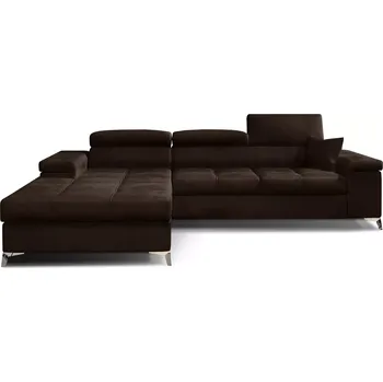 Sedací souprava Rohová rozkládací sedací souprava RICARDO 281 cm Monolith 29 tmavě hnědá levá
