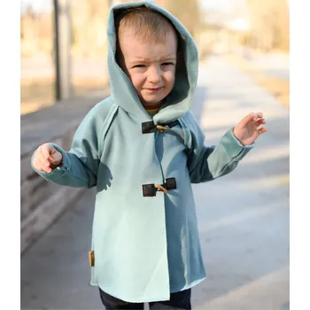 Kojenecká bunda modrý zavinovací kabátek z warmkeeperu