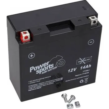 Motobaterie Motocyklová baterie 12V 14Ah/180A L+ Rozměry: 150x70x144 AGM továrně utěsněná/uzavřená YT14B-B MAXGEAR