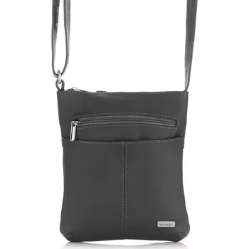 Dámská kožená kabelka PAOLO B17 (Šedá dámská kabelka na telefon a doklady z přírodní kůže)