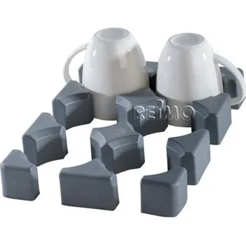 Sklenice Nízký držák sklenic/hrnků Purvario na 6 sklenic, šálků atd.