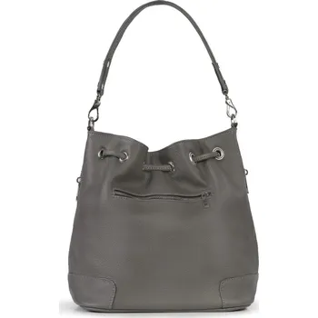 Kabelka Klasická kožená kabelka VOOC přes rameno; grafitová