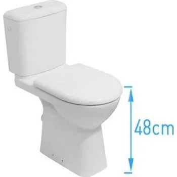 Klozet Kombinační klozet invalidní zvýšený 48cm DEEP vodorovný odpad