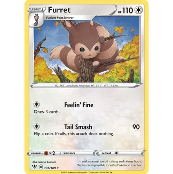 Karetní hra Pokémon TCG Furret 136/189